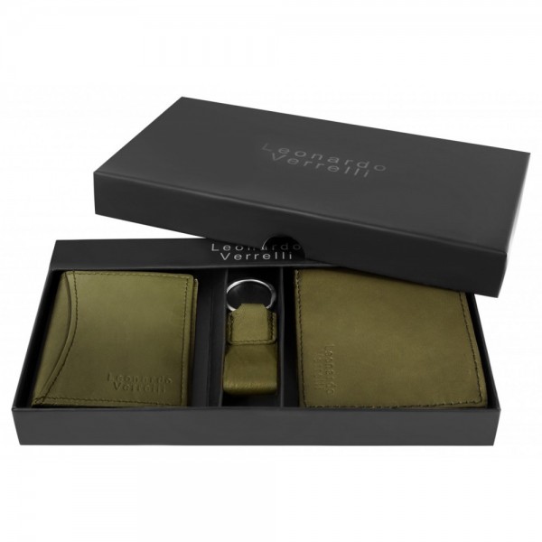 Leonardo Verrelli leather wallet gift set LV304000...